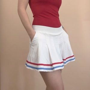 BOAST white spandex sporty mini tennis skirt M